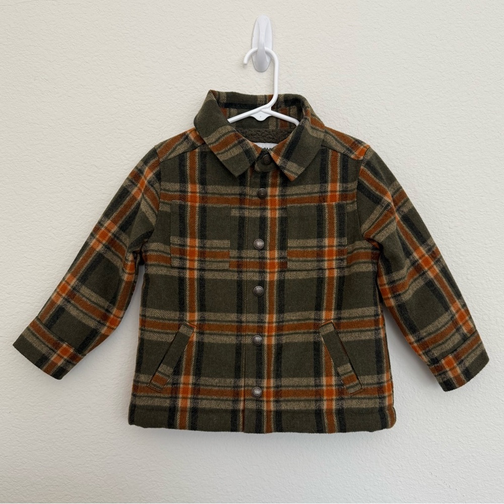 Toddler Plaid Button-Up Jacket